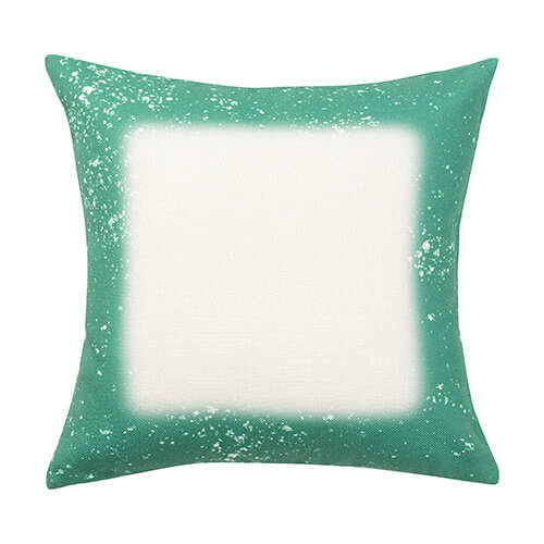 Federa in lino 40 x 40 cm Bleached Starry Green per sublimazione