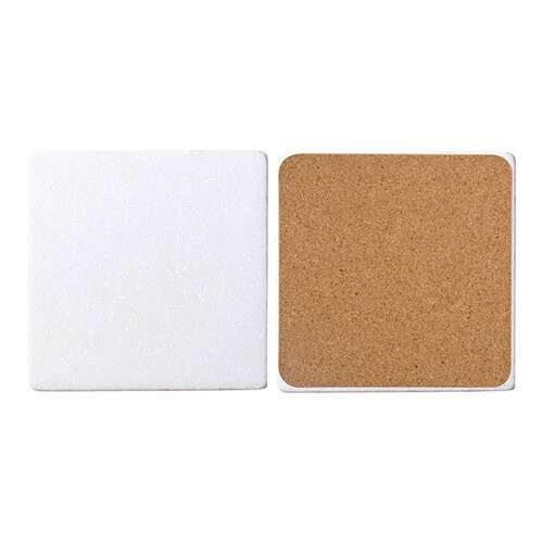 Tazza in marmo e sughero 10 x 10 cm per sublimazione - quadrata