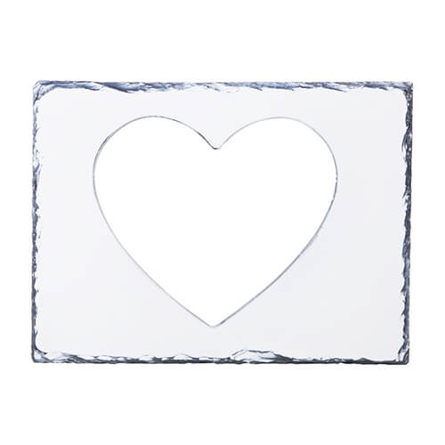 Granito fotografico - cornice per foto - cuore SBBH54 per sublimazione