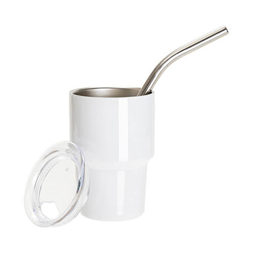 Bicchiere in acciaio inox per sublimazione - bianco
