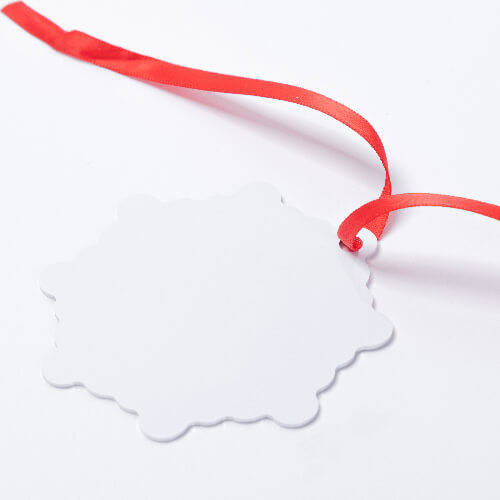 Ciondolo in metallo per sublimazione - Fiocco di neve