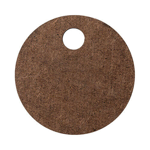 Targhetta con nome in fibra di legno per tazza 480 / 600 / 540 / 750 ml per sublimazione - cerchio