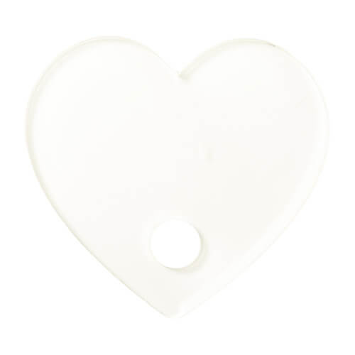 Targhetta in acrilico per tazza 780 / 900 / 1050 / 1260 ml per sublimazione - cuore