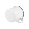 Tazza smaltato 340 ml con bordo nero Sublimazione Termostampa - bianco