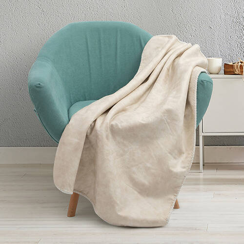 Coperta in pile Leathaire e Arctic per la sublimazione - beige