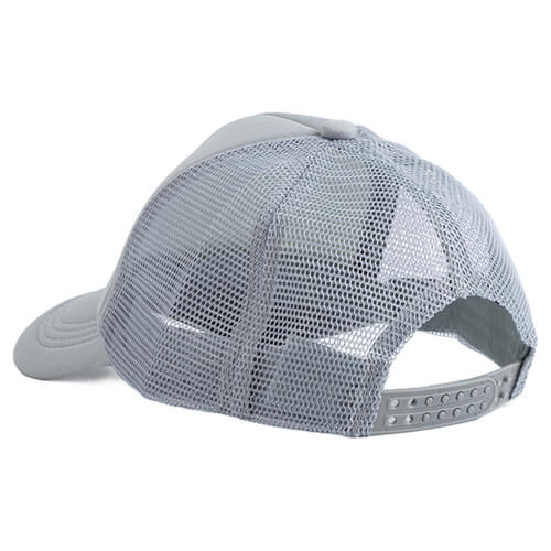 Cappellino Trucker per adulti a colori per sublimazione e trasferimento termico - grigio