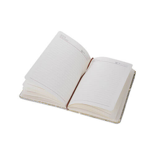 Quaderno A5 con una copertina con paillettes bicolore per sublimazione - nero