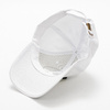 Cappello da baseball in cotone con patch rotonda in velcro per sublimazione - bianco