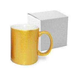 Tazza ALU oro con la scatola Sublimazione Termostampa