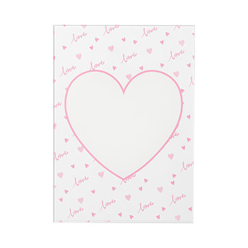 Cornice in vetro per sublimazione - 12,7 x 17,8 cm - Red Love