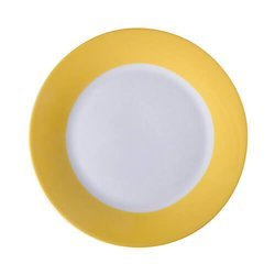 Piatto 20,5cm con bordo giallo per la sublimazione