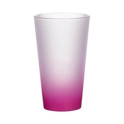 Vetro smerigliato da 450 ml con manico viola per sublimazione