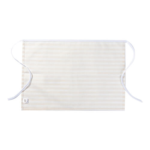 Grembiule per sublimazione in tela - crema con strisce giallo