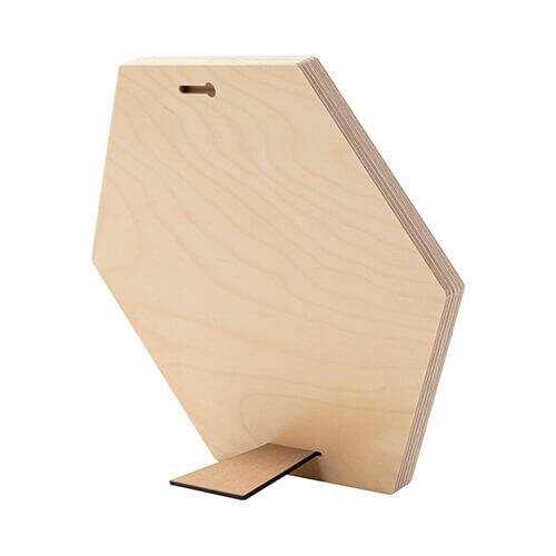 Cornice fotografica esagonale in compensato per sublimazione - 30,5 x 25,4 cm