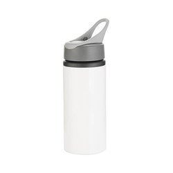 Borraccia in alluminio da 650 ml con manico per sublimazione - bianca