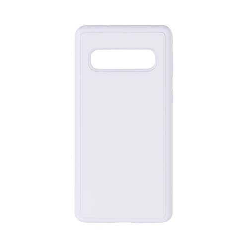 Custodia 3D Samsung Galaxy S10 bianco in gomma per Sublimazione trasferimento termico