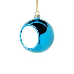 Pallina di albero di Natale Ø 6 cm per sublimazione - celeste