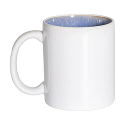 Tazza da 330 ml con interno smaltato per sublimazione - azzurro