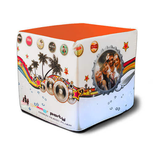 Federa in raso bicolore per pouf quadrato per sublimazione - Sole