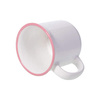 Tazza in ceramica, smaltato 300 ml Sublimazione Termostampa - bianco con bordo rosa