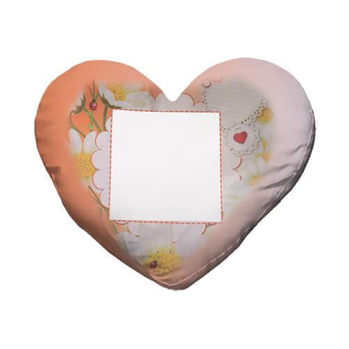 Federa in raso a forma di cuore bicolore per sublimazione - Primavera