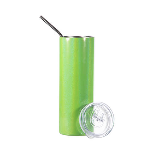 Tazza da 600 ml con cannuccia per sublimazione - verde iridescente