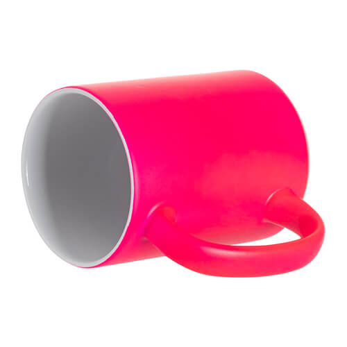 Tazza Max Fluo Color - rosa, opaca per trasferimento termico
