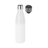 Flacone in acciaio inox da 500 ml con termometro a sublimazione - bianco