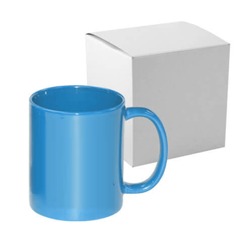 Tazza Full Color celeste, lucido, con la scatola Termostampa