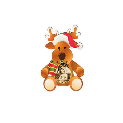 Orologio da terra in MDF - renna - Trasferimento termico a sublimazione