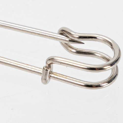 Spilla ovale tripla - spilla da balia con ciondolo a nappina per sublimazione