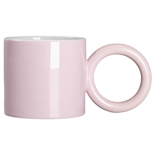 Tazza da 280 ml con manico rotondo per sublimazione - rosa