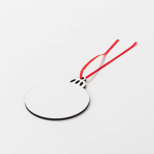 Pendente in MDF bifacciale per sublimazione - palla di Natale