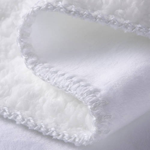 Coperta Minky con fodera Sherpa per sublimazione - bianca