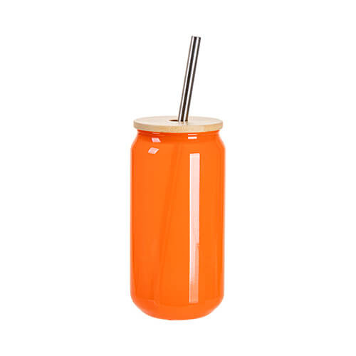 Vetro da 550 ml che cambia colore se esposto al calore per sublimazione - Arancia