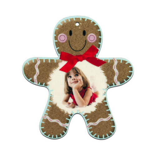 Ciondolo in feltro per sublimazione - pan di zenzero