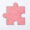 Sottobicchiere in pelle a forma di puzzle per sublimazione - rosa