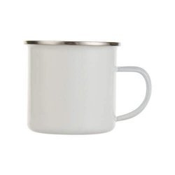 Tazza in metallo 360 ml Sublimazione Termostampa - bianco