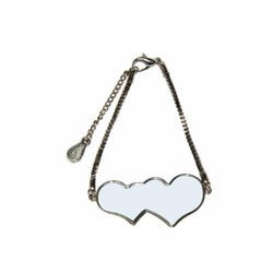 Bracciale a due cuori per stampa sublimatica