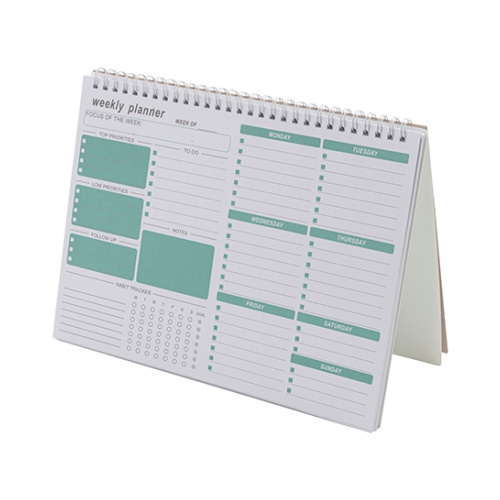 Agenda settimanale - motivo verde