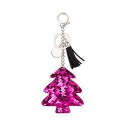 Portachiavi sublimazione - albero di Natale rosa scuro