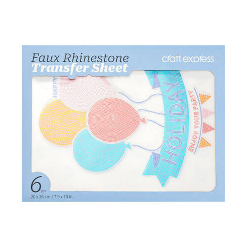 Un set di fogli con zirconi per trasferimento termico - Palloncini