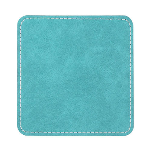 Sottotazza quadrato in pelle per sublimazione - verde