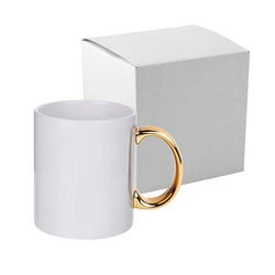 Tazza 330 ml con il manico dorato con la scatola Sublimazione Termostampa
