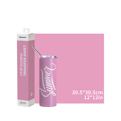 Foglio di trasferimento rosa 30,5 x 30,5 cm - 8 pezzi.