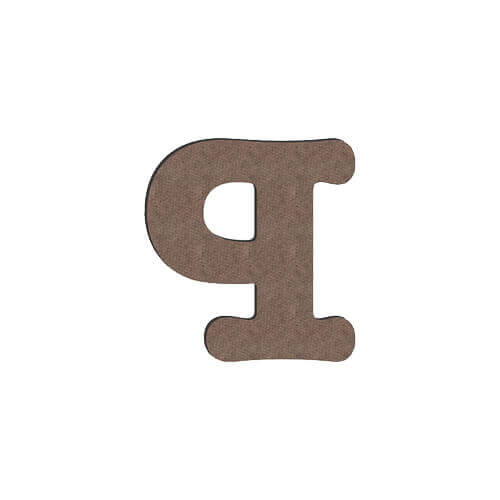 Lettera decorativa da MDF per sublimazione 10 cm P