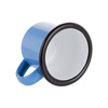 Tazza smaltato 100 ml con bordo nero Sublimazione Termostampa - blu