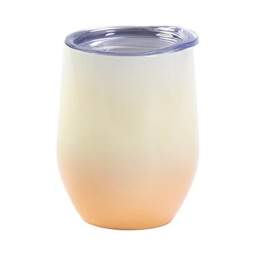 Tazza per vin brulè 360 ml per sublimazione - sfumatura bianco e pesca