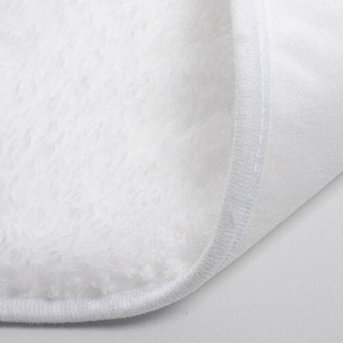 Coperta in microfibra e pile artico con cappuccio per sublimazione - bianca