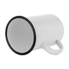 Tazza smaltato 450 ml bianco con bordo nero Sublimazione Termostampa 